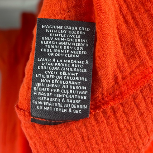 NWT Chelsea & Theodore Bold Orange Tiered Midi Dress, Large - Picture 3 of 12